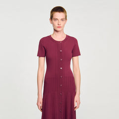 Sandro / Knit maxi dress Bordeaux