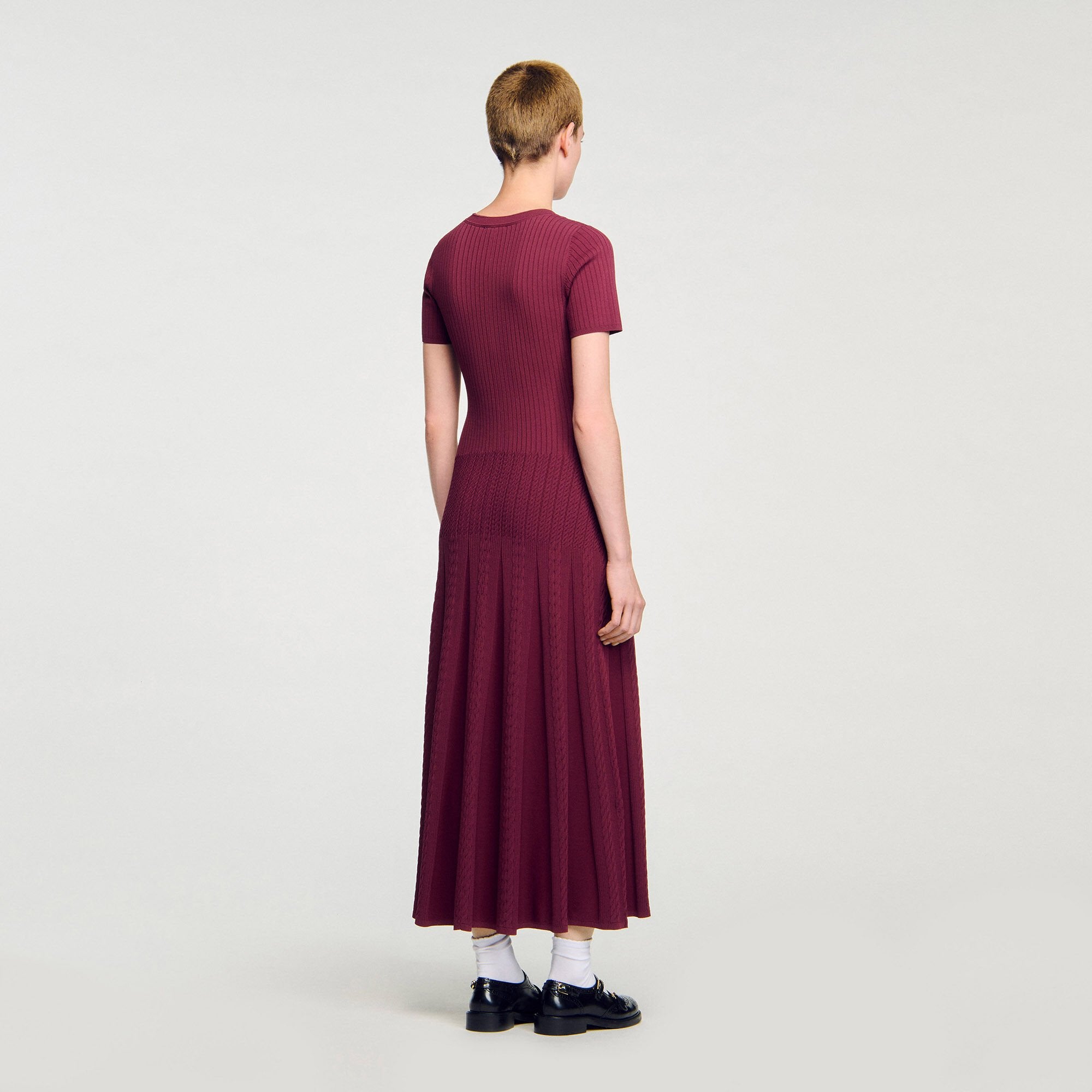 Sandro / Knit maxi dress Bordeaux