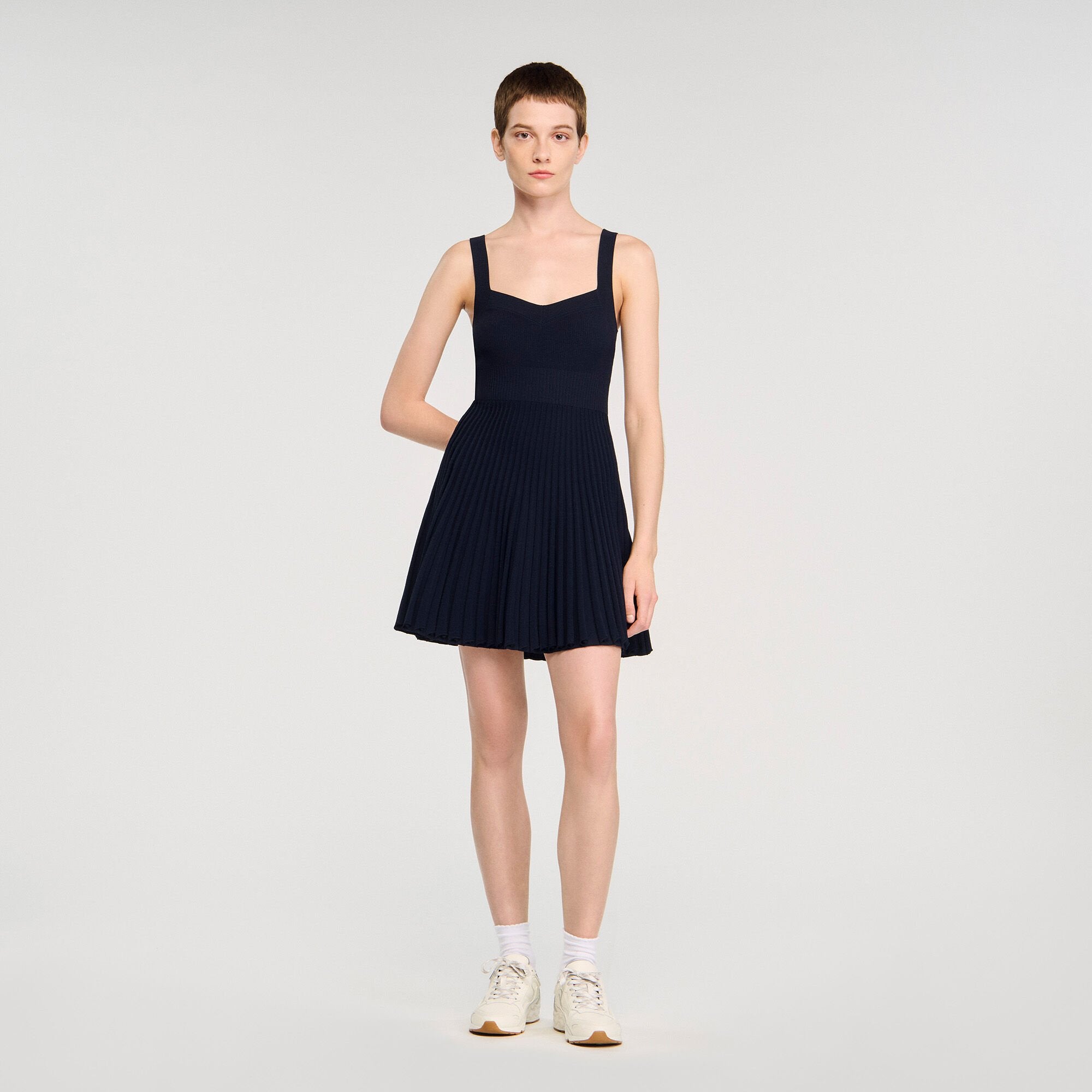 Sandro / Mini knit dress Navy Blue