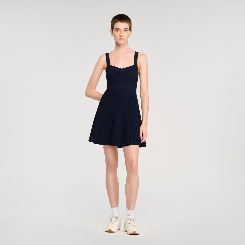 Sandro / Mini knit dress Navy Blue