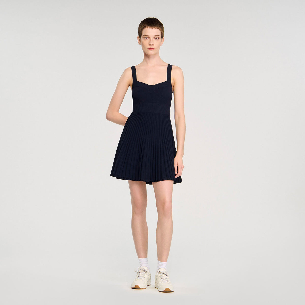 Sandro / Mini knit dress Navy Blue
