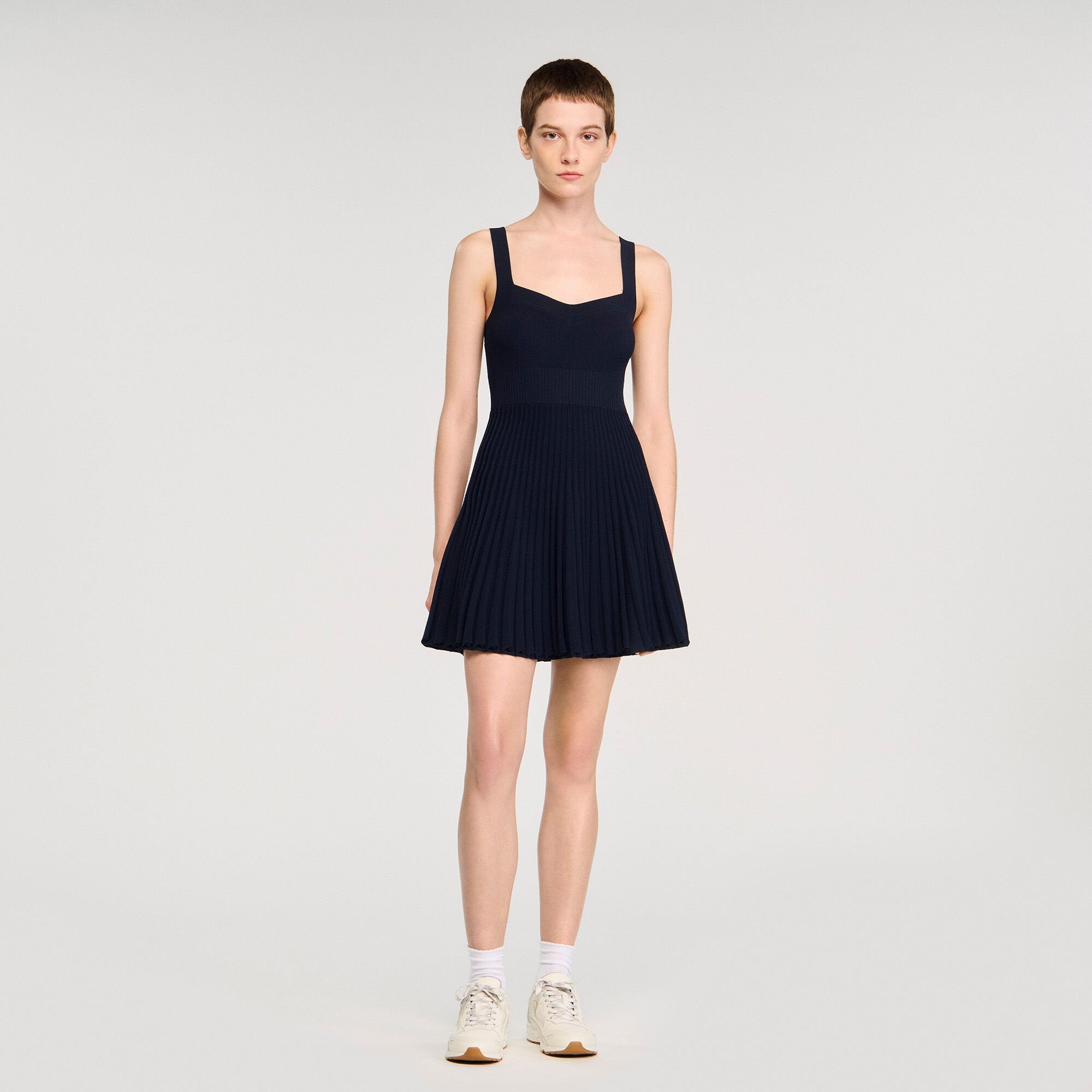 Sandro / Mini knit dress Navy Blue