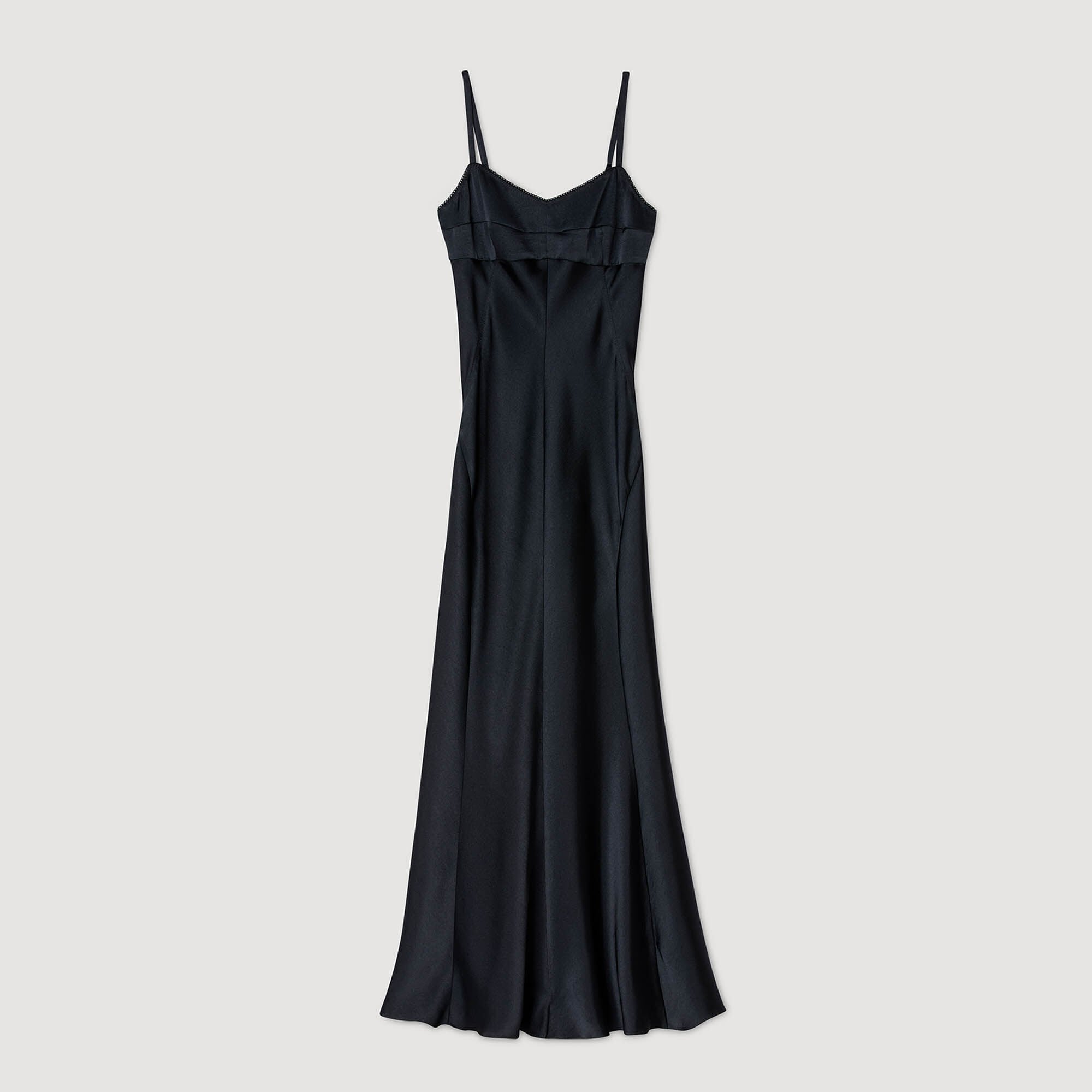 Sandro / Satin-effect maxi dress Navy Blue