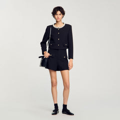Sandro / High-waisted shorts Black