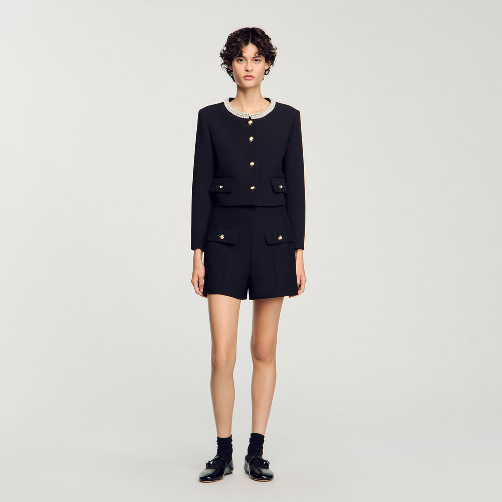 Sandro / High-waisted shorts Black