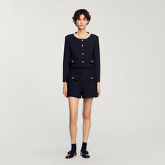 Sandro / High-waisted shorts Black