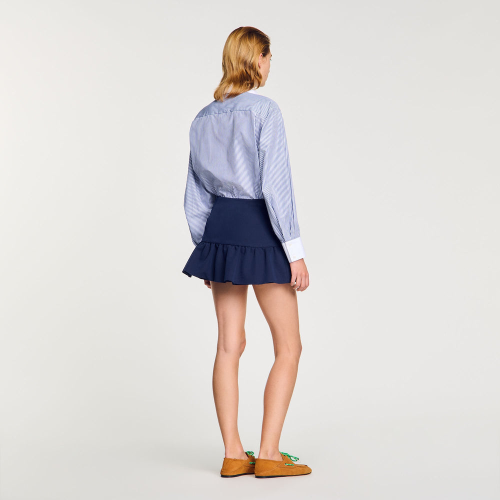 Sandro / Flounced shorts Navy Blue