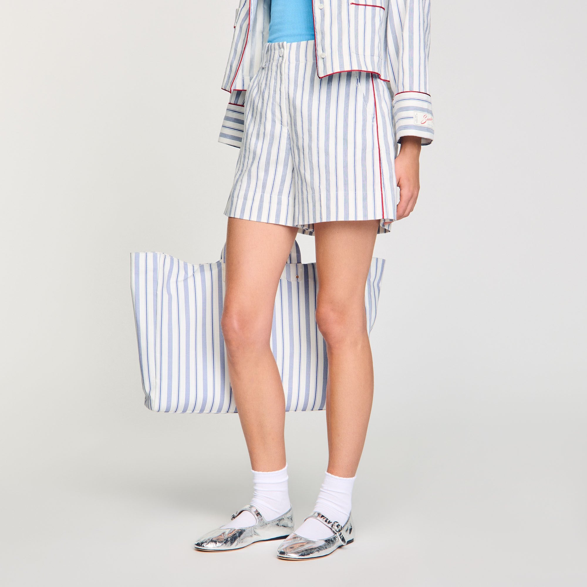 Sandro / Striped shorts Blue / Ecru