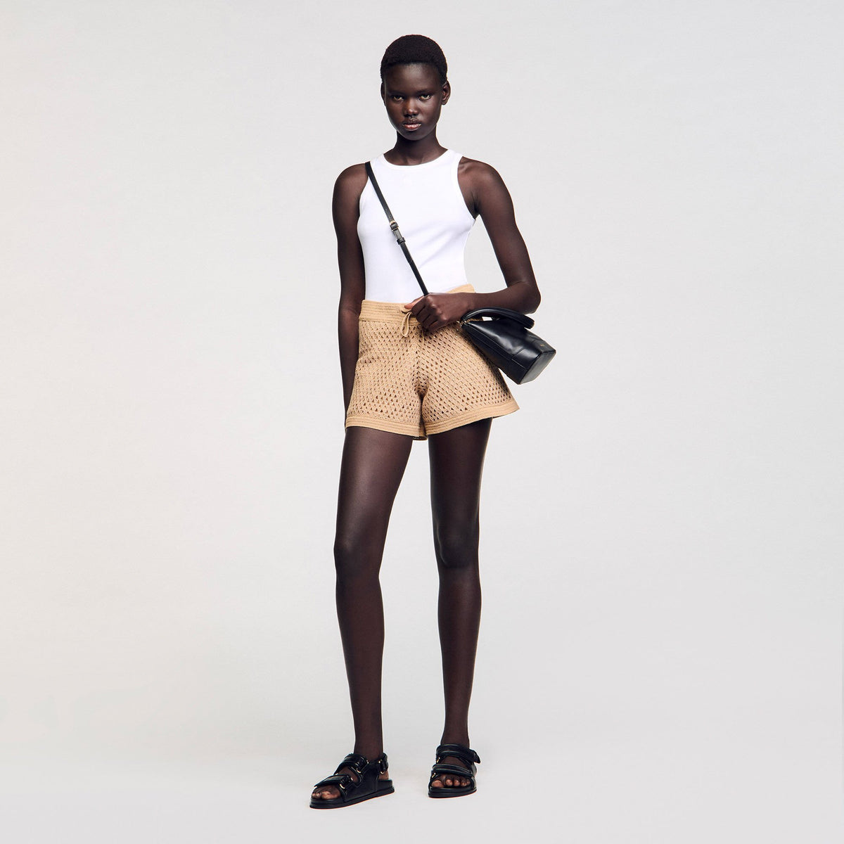 Sandro / Strass shorts Sand