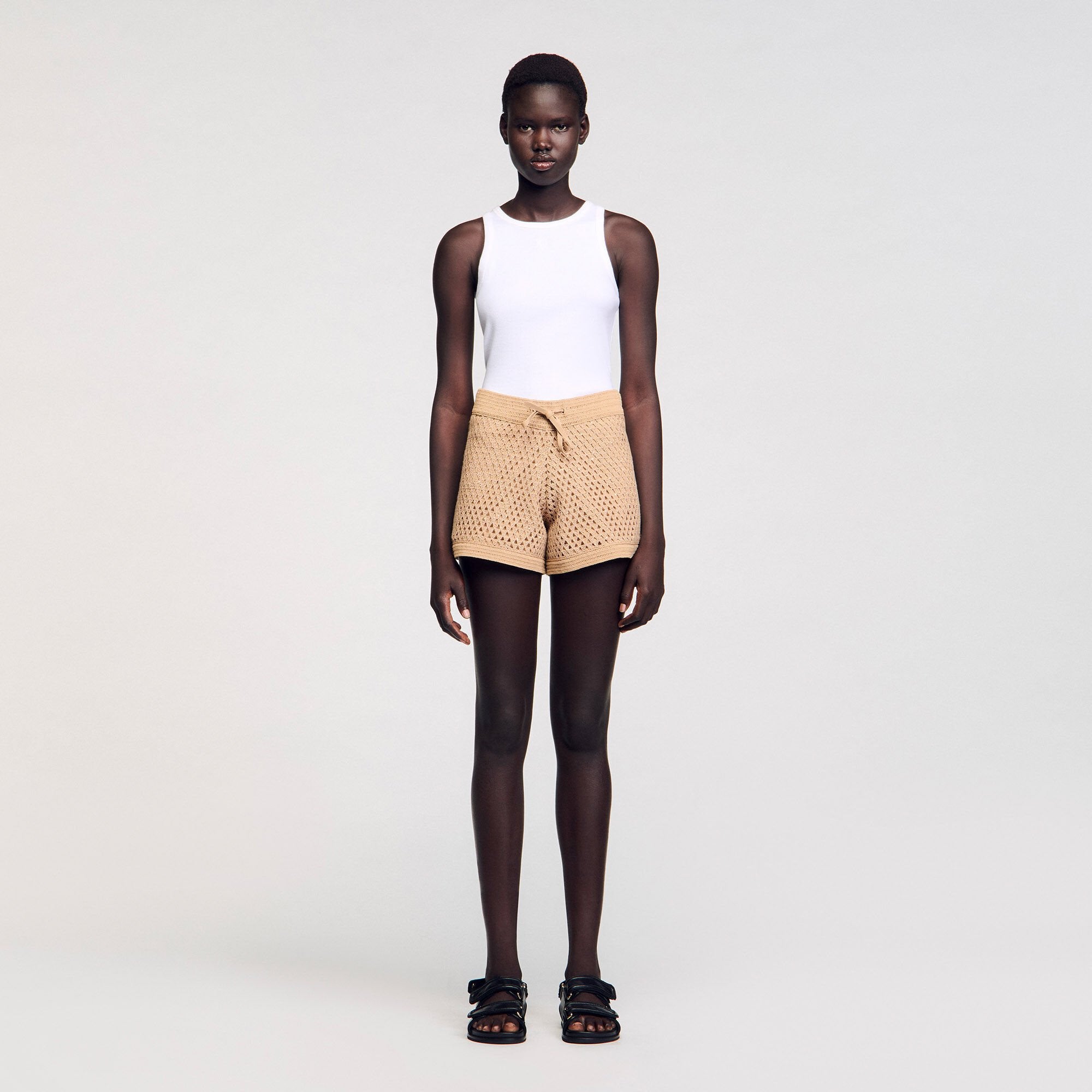 Sandro / Strass shorts Sand
