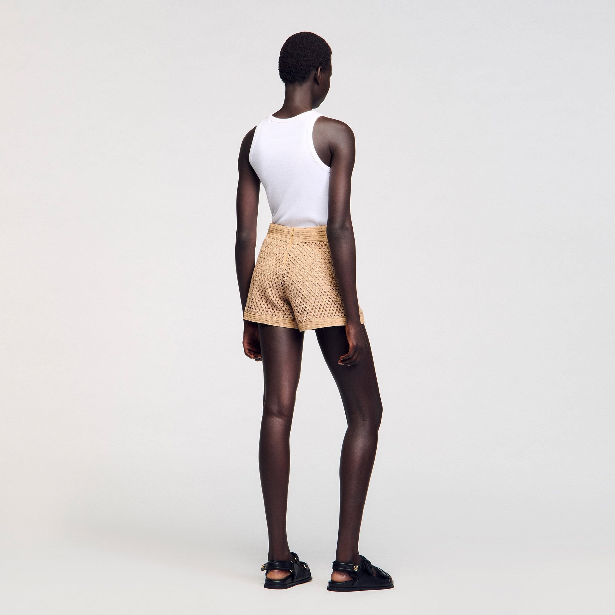 Sandro / Strass shorts Sand