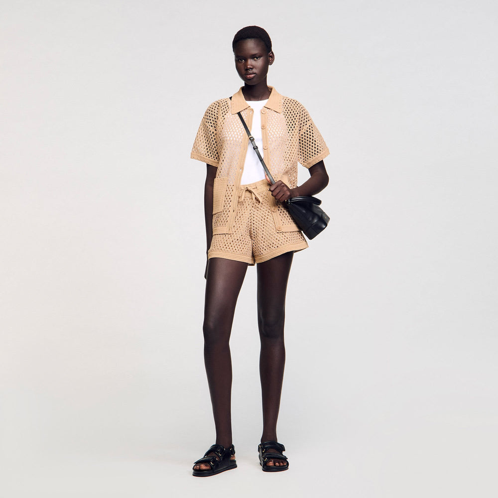 Sandro / Strass shorts Sand