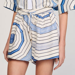 Sandro / Spiral-motif shorts Sky Blue