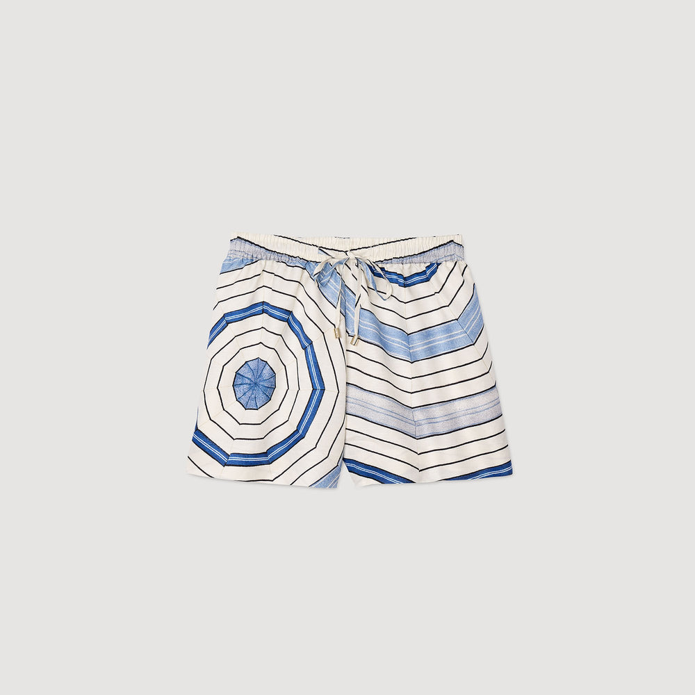 Sandro / Spiral-motif shorts Sky Blue
