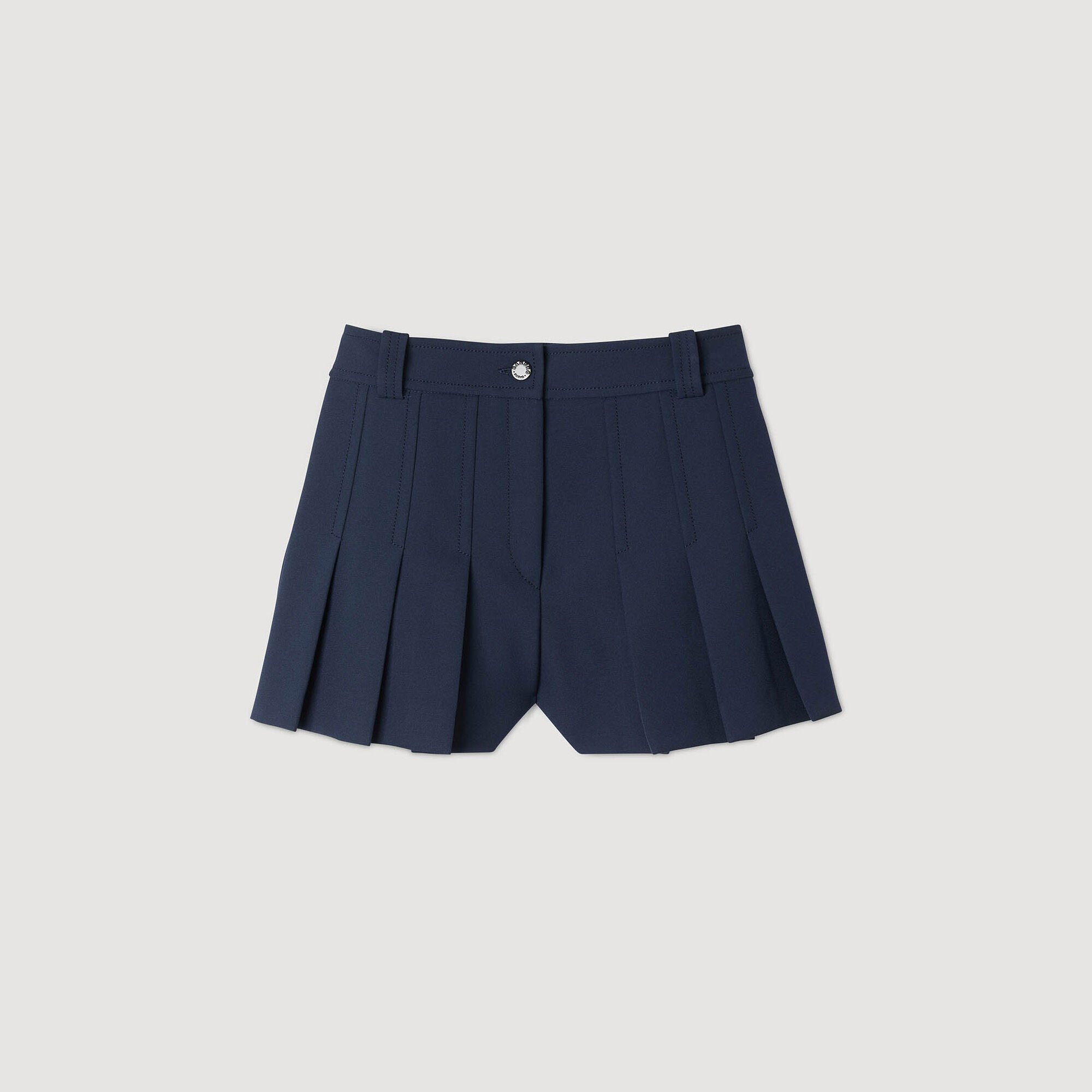 Sandro / Tailored pleated shorts Navy Blue