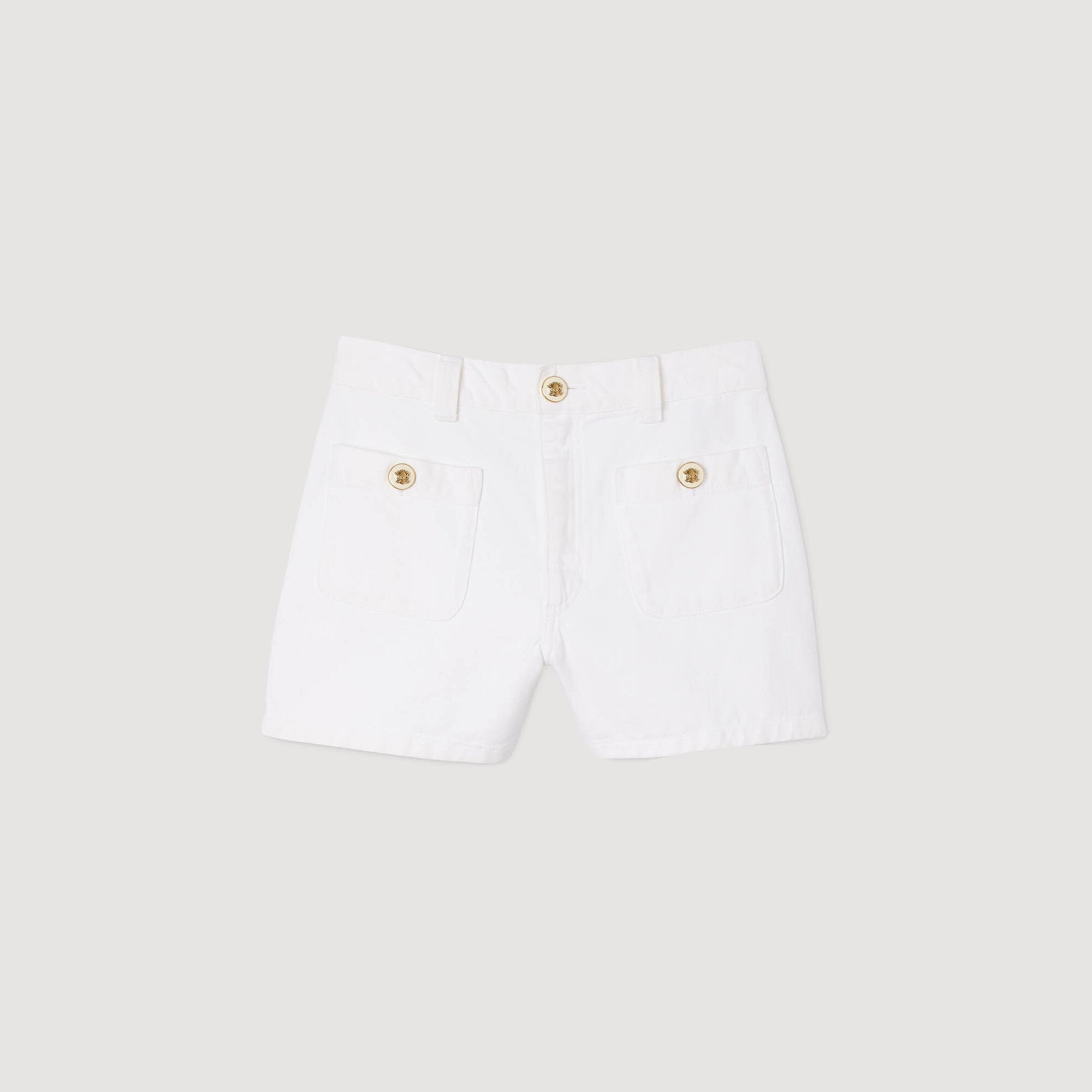 Sandro / High waist denim shorts White