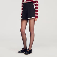 Sandro / Tailored flounced shorts Black