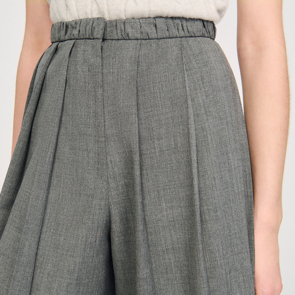 Sandro / Pleated long shorts Grey