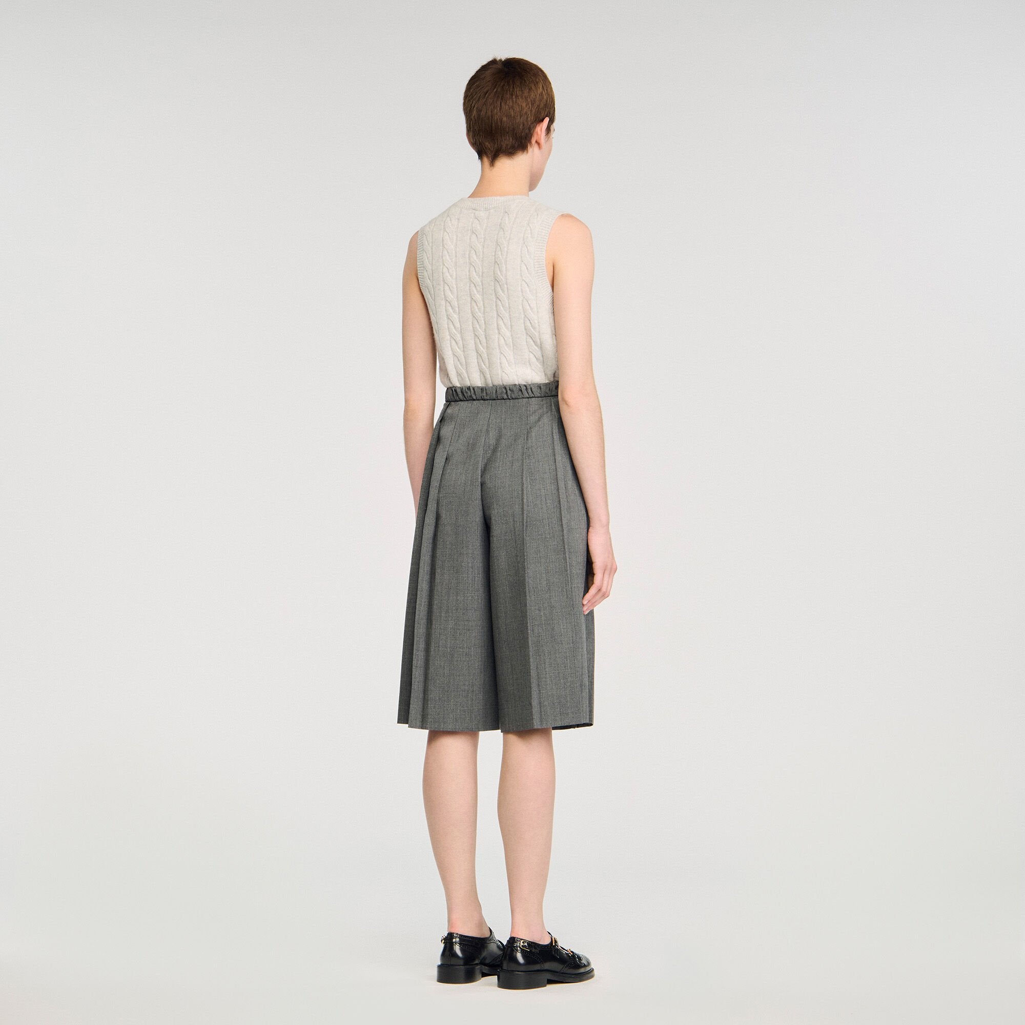 Sandro / Pleated long shorts Grey
