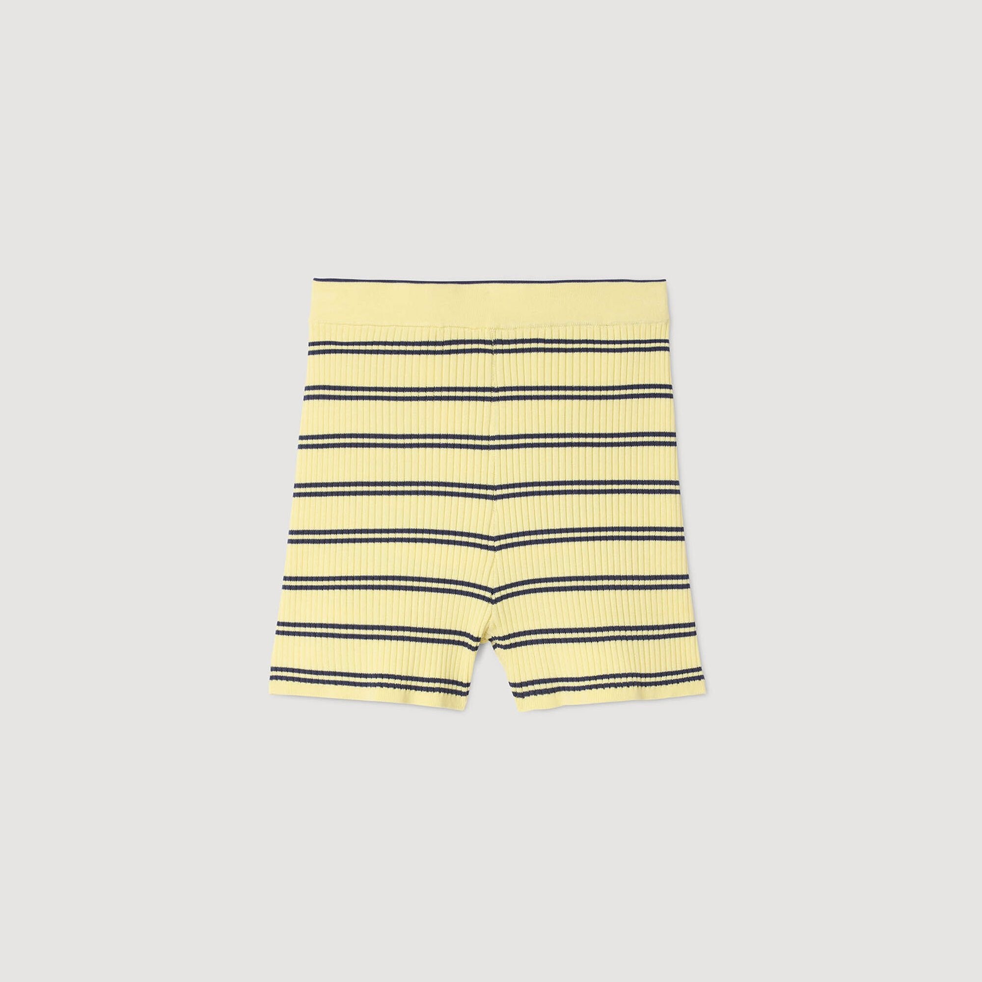 Sandro / Striped knit shorts Light Yellow