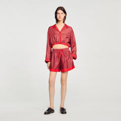 Sandro / Scarf print shorts Red / Pink