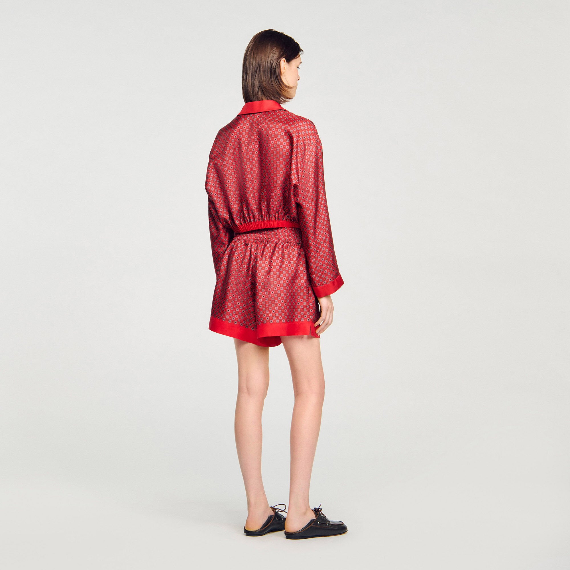 Sandro / Scarf print shorts Red / Pink