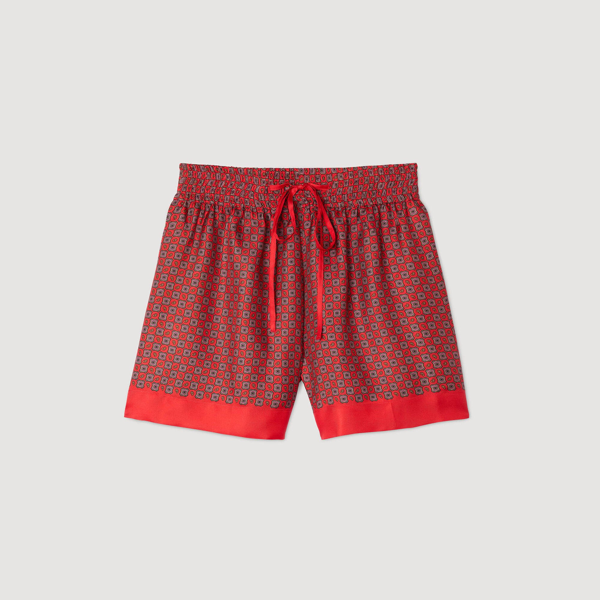 Sandro / Scarf print shorts Red / Pink