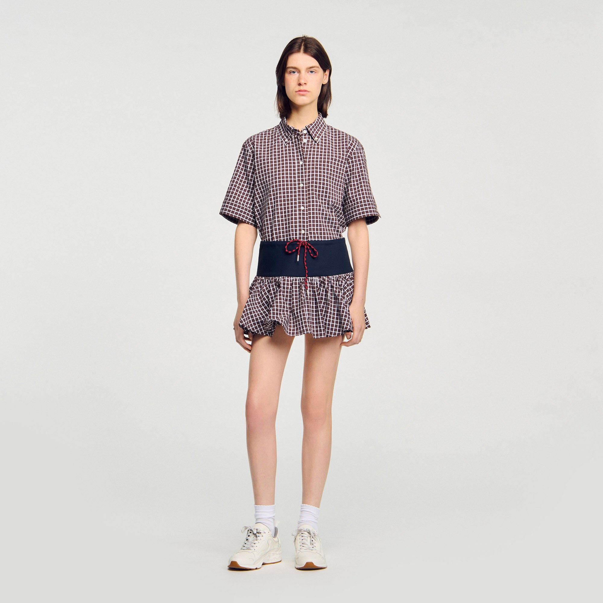 Sandro / Checked skort Brown