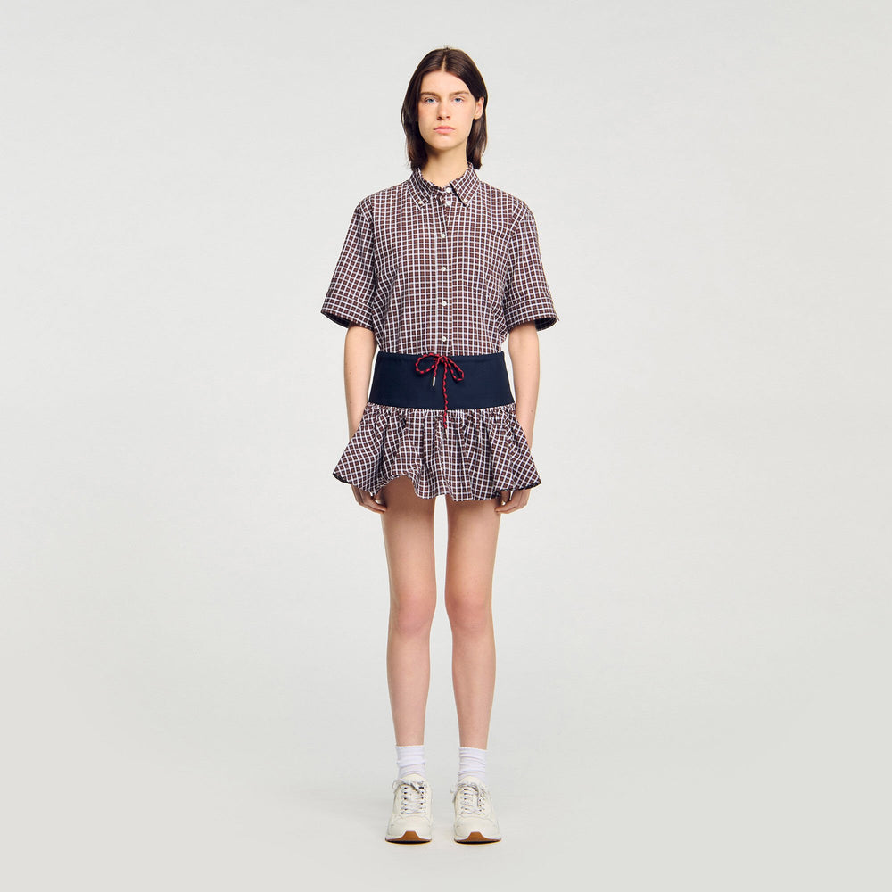Sandro / Checked skort Brown