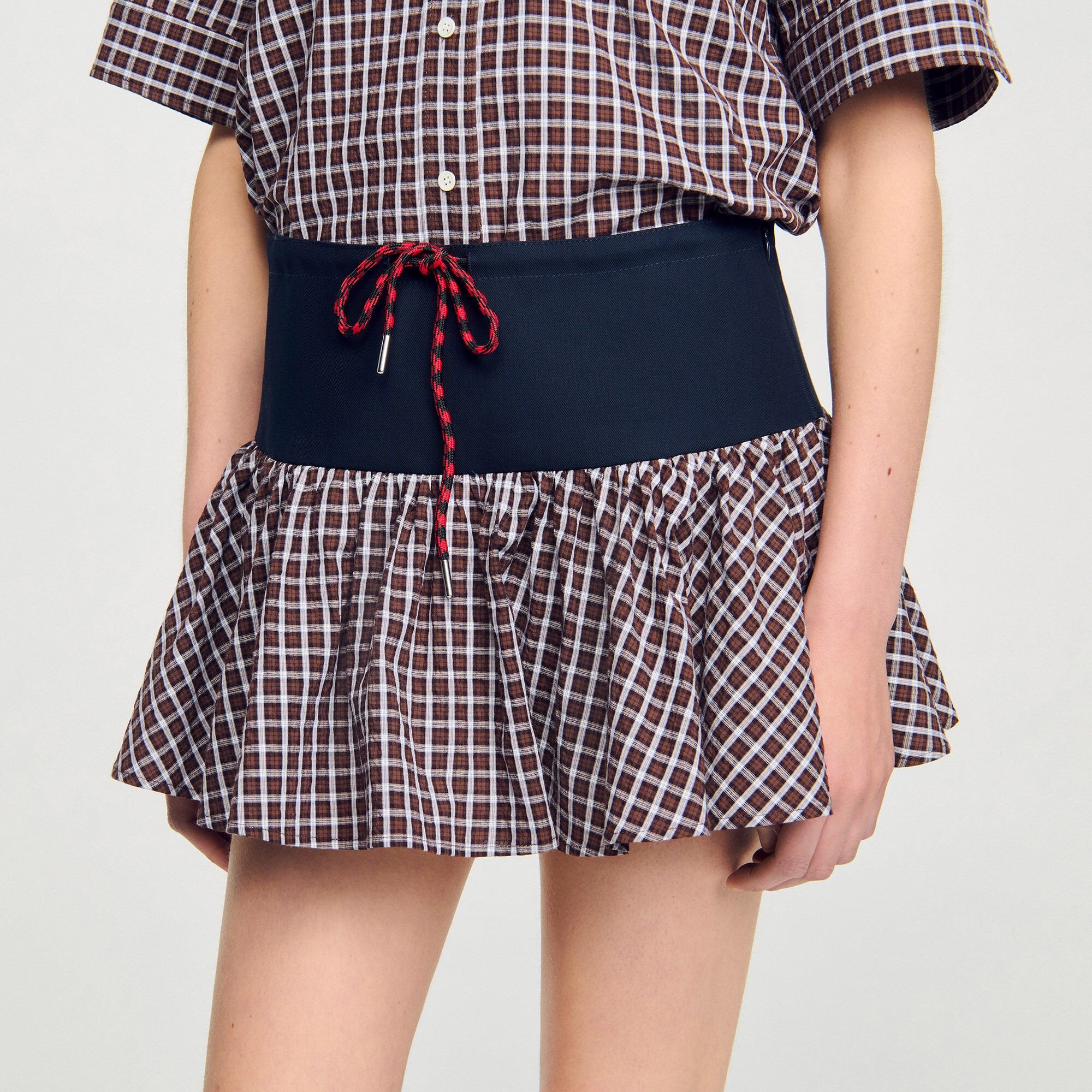 Sandro / Checked skort Brown