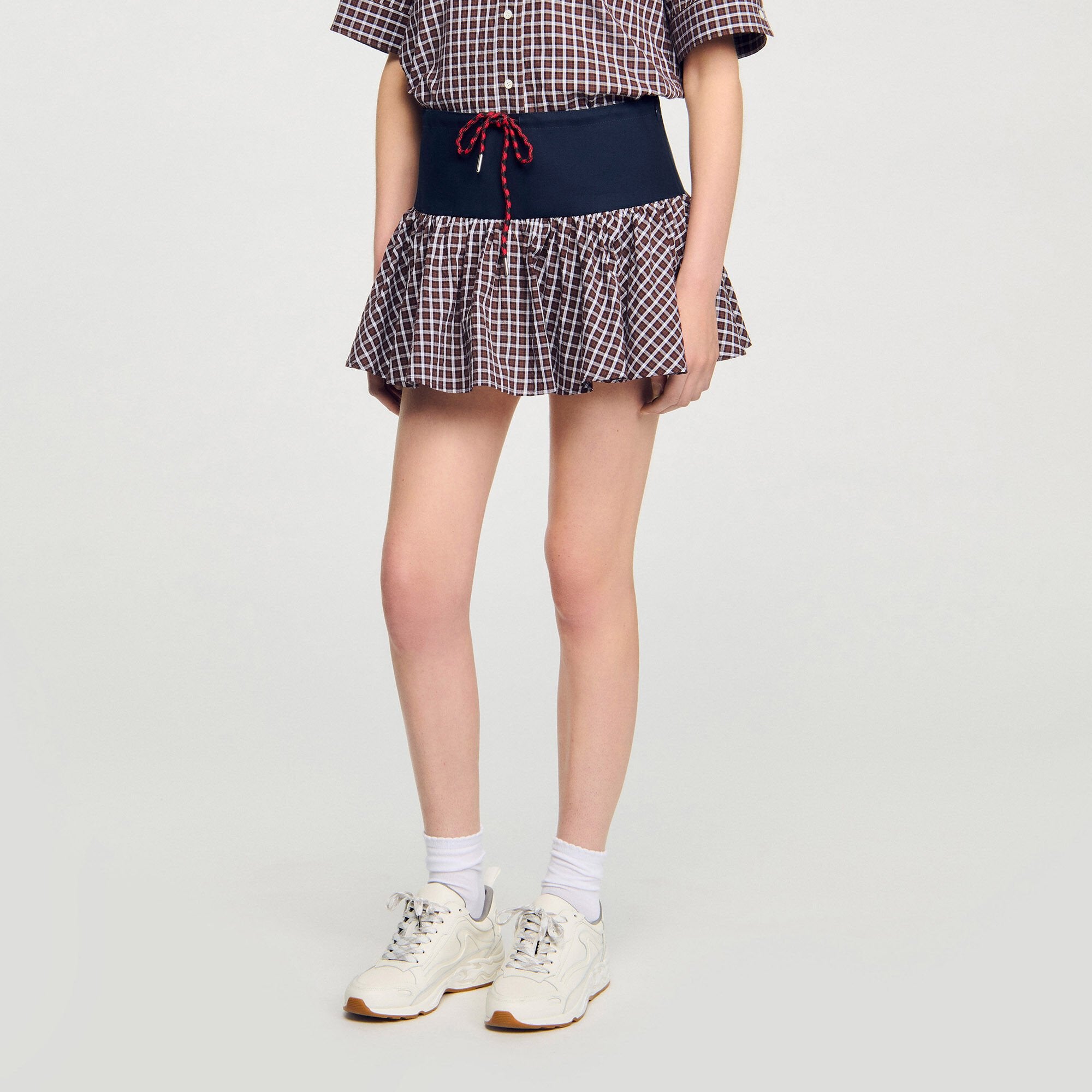 Sandro / Checked skort Brown