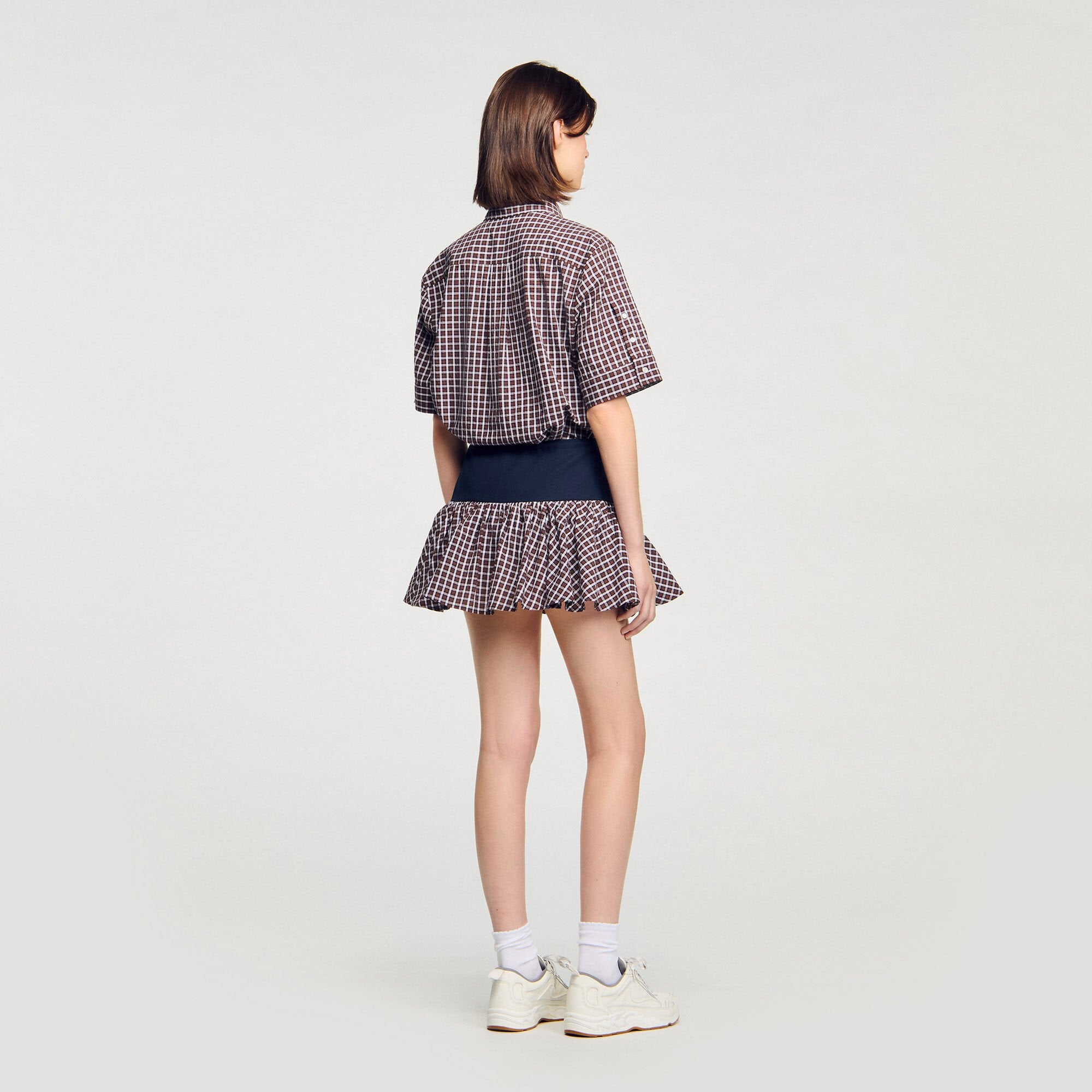 Sandro / Checked skort Brown
