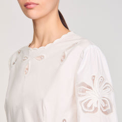 Sandro / Poplin crop top Ecru