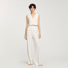 Sandro / Sequin cropped jacket Ecru