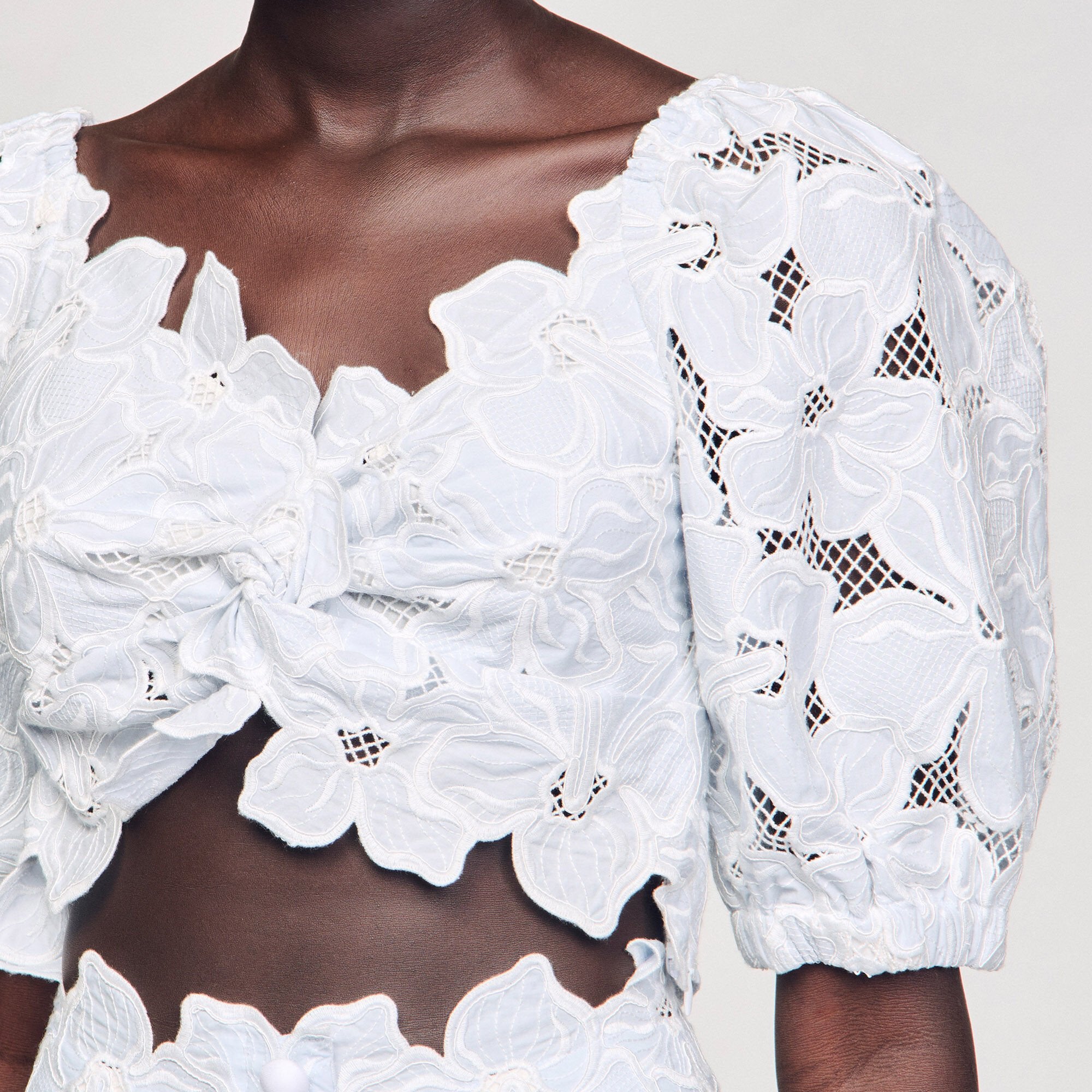 Sandro / Guipure lace top Sky Blue