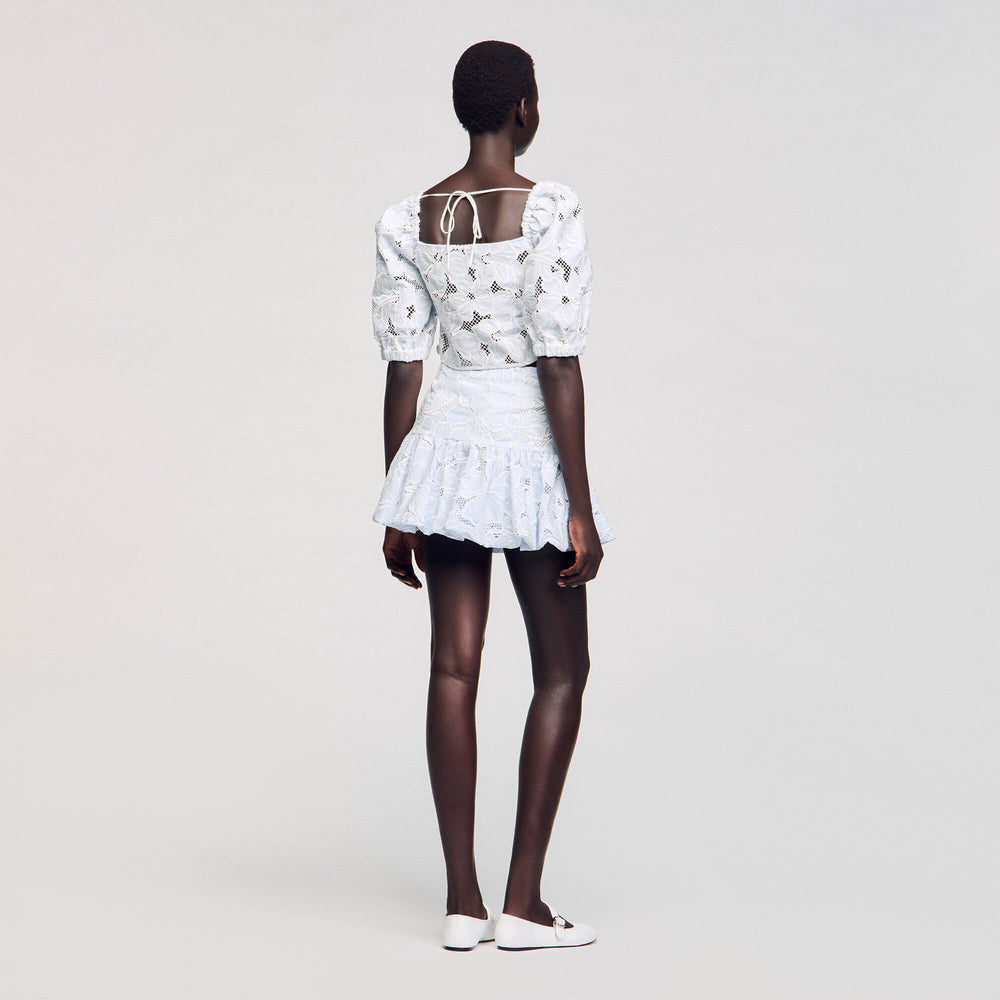 Sandro / Guipure lace top Sky Blue