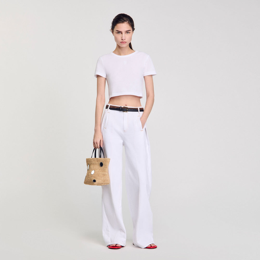 Sandro / Cropped T-shirt White
