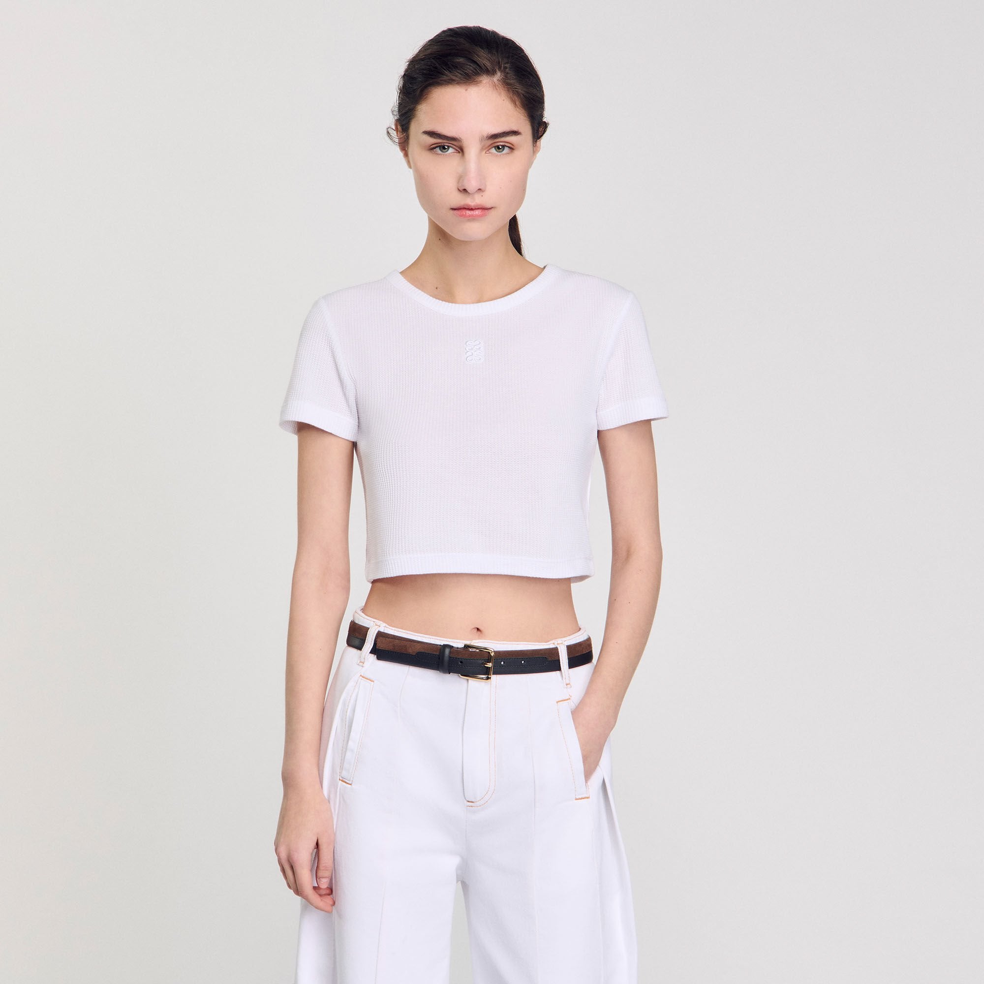 Sandro / Cropped T-shirt White