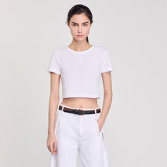 Sandro / Cropped T-shirt White