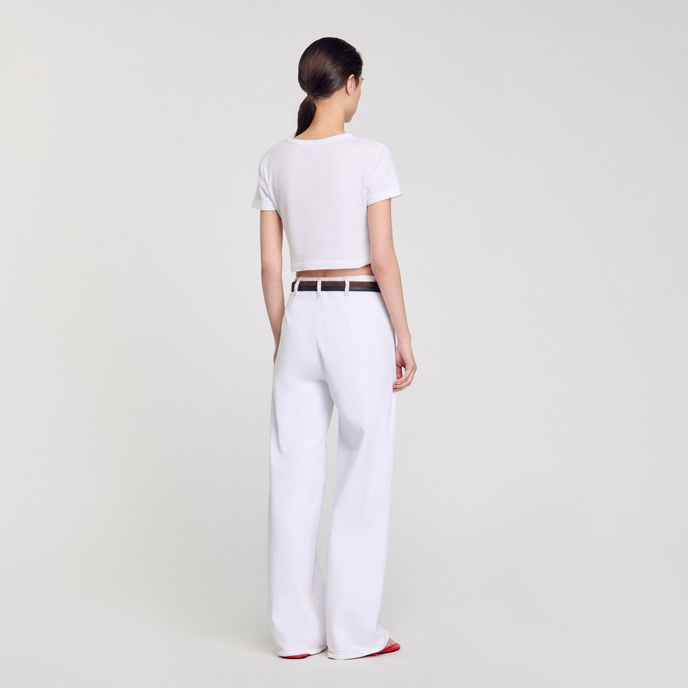 Sandro / Cropped T-shirt White