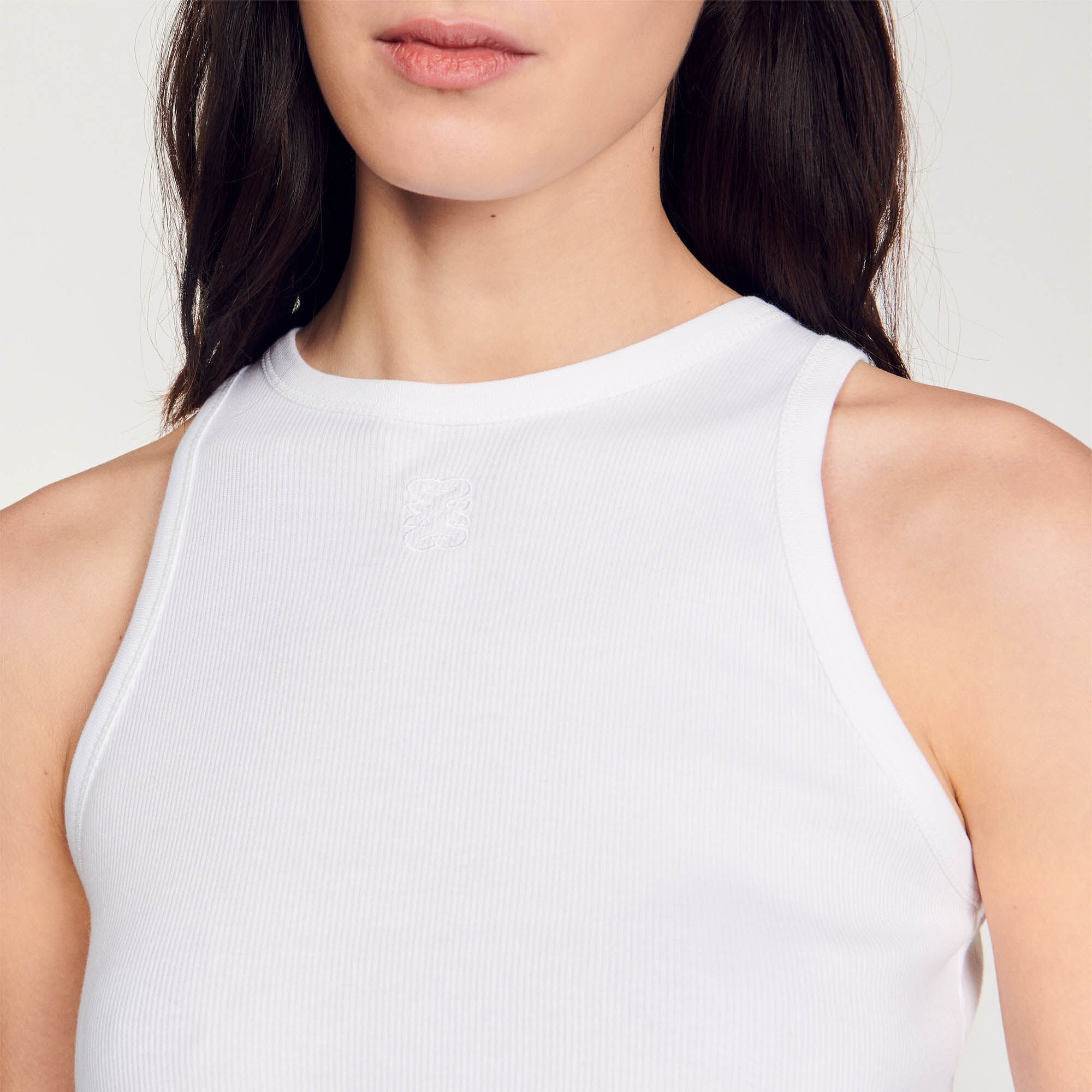 Sandro / Embroidered vest top White