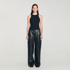 Sandro / Embroidered vest top Black