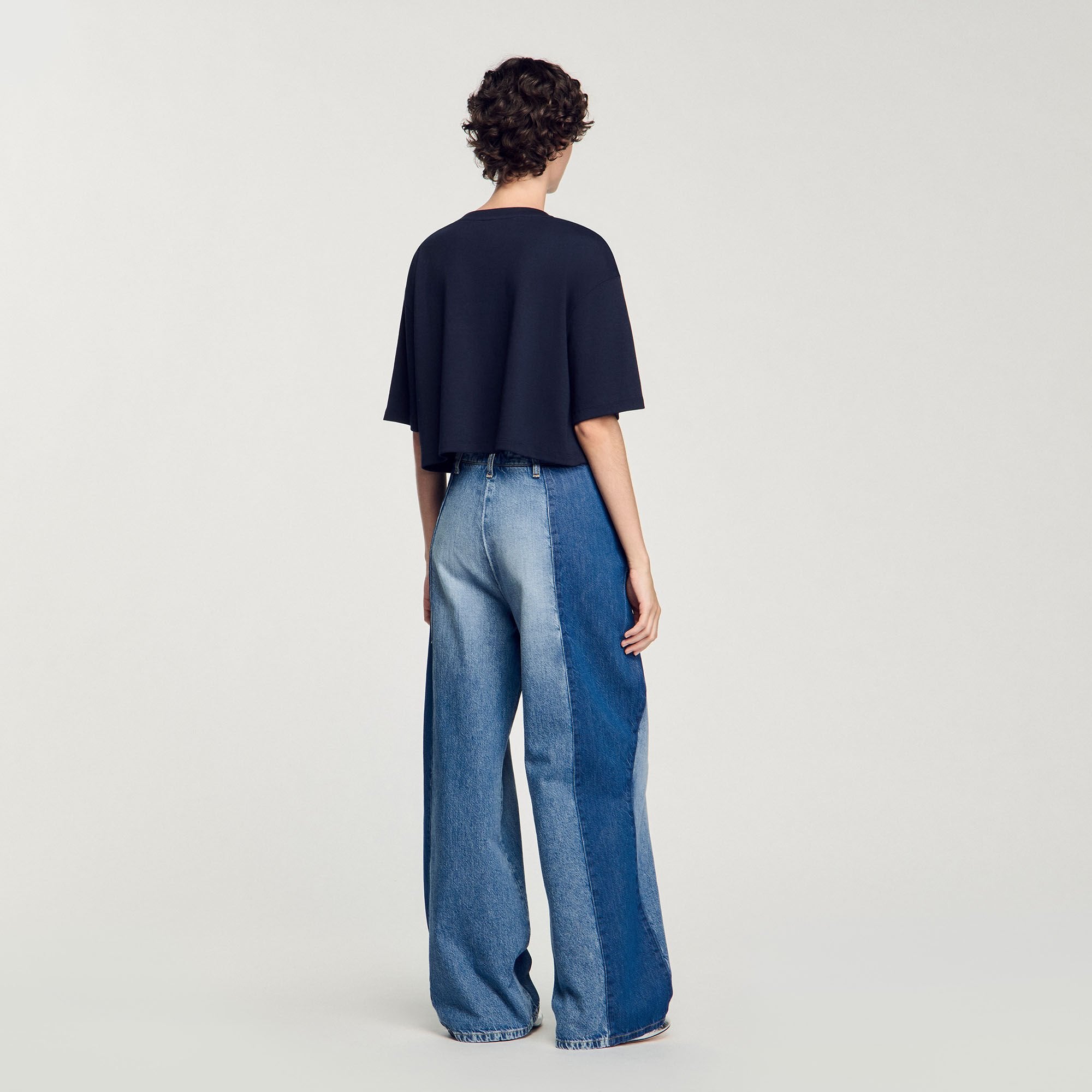 Sandro / T-shirt with beaded details Navy Blue