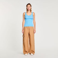 Sandro / Ribbed vest top Blue