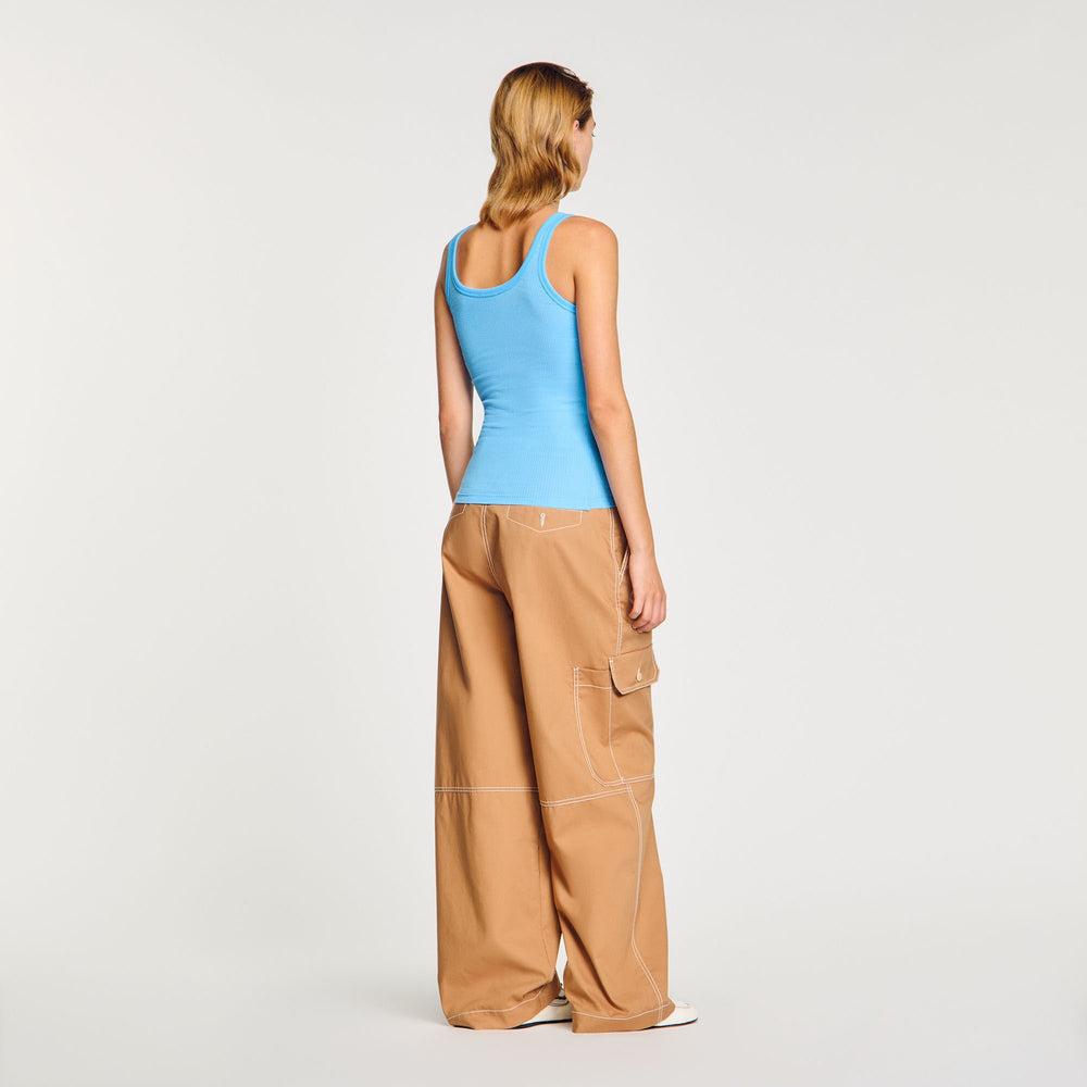 Sandro / Ribbed vest top Blue