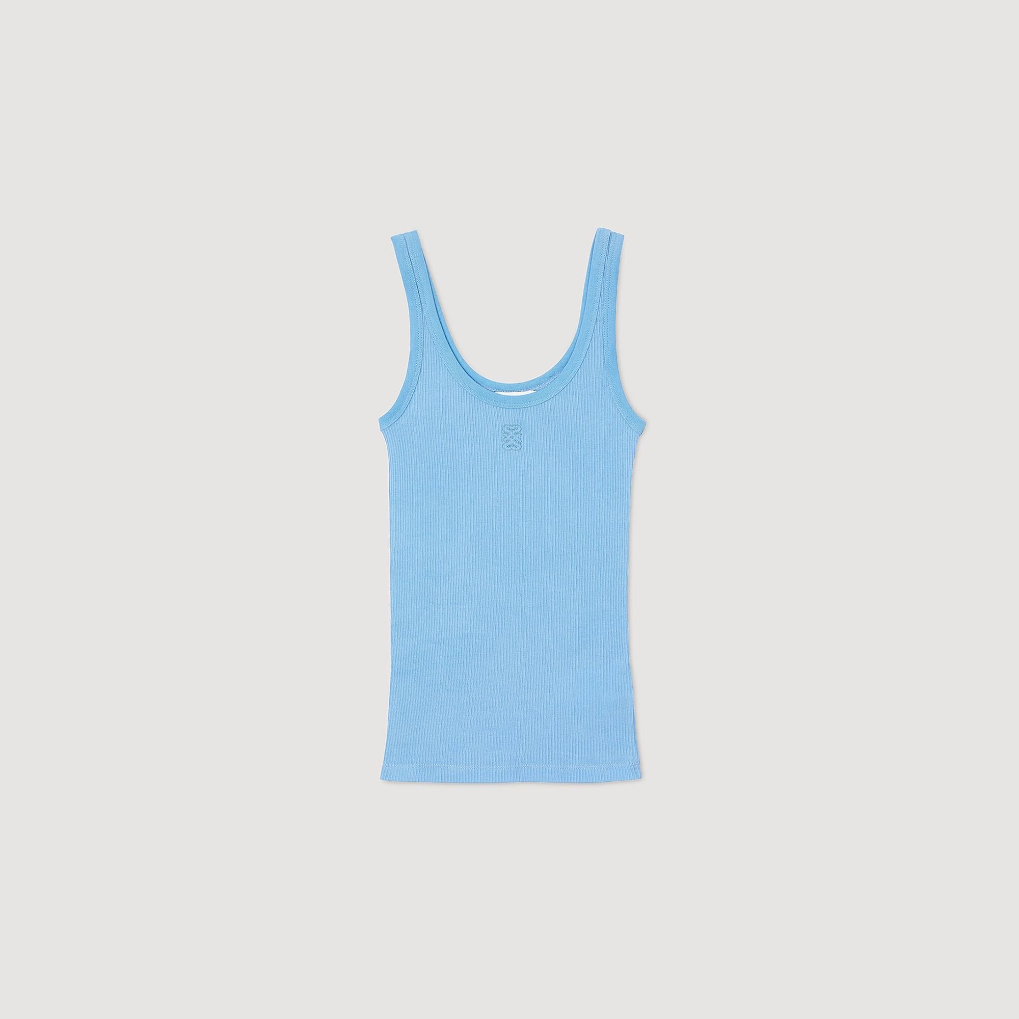 Sandro / Ribbed vest top Blue