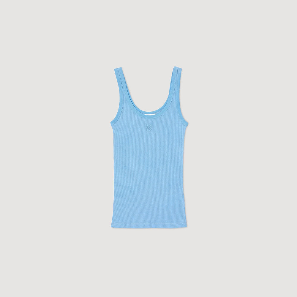 Sandro / Ribbed vest top Blue