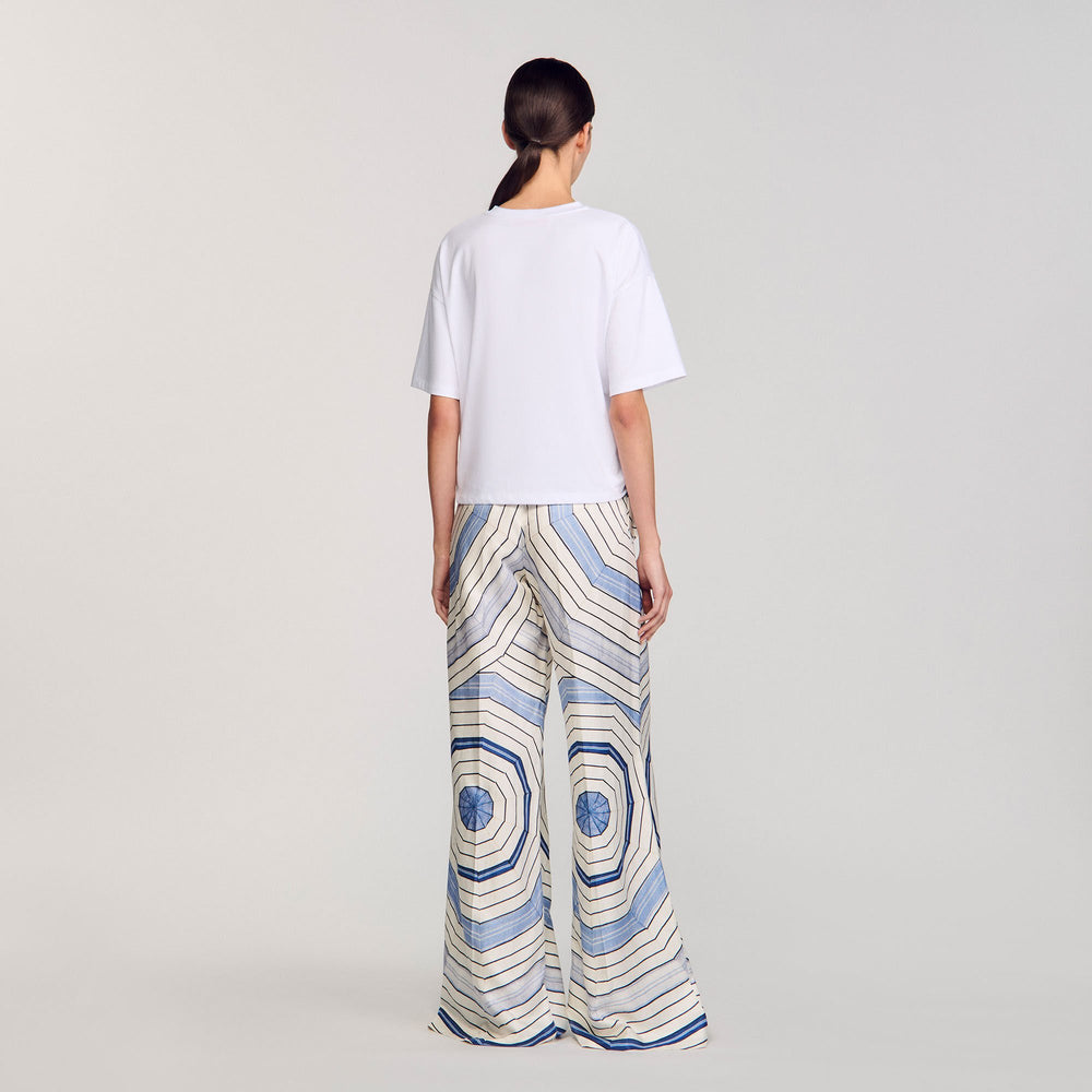 Sandro / Spiral print T-shirt Sky Blue