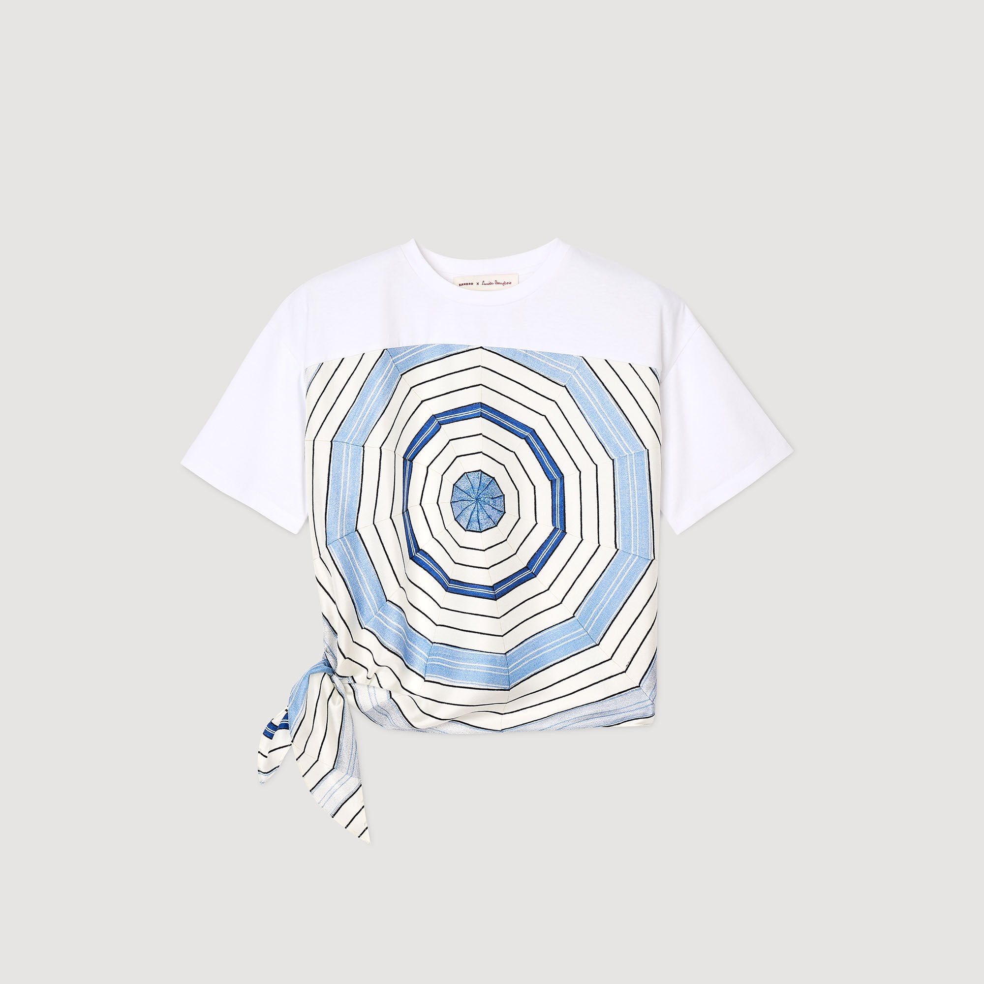 Sandro / Spiral print T-shirt Sky Blue