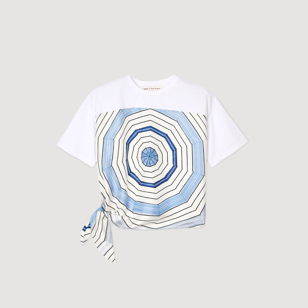 Sandro / Spiral print T-shirt Sky Blue